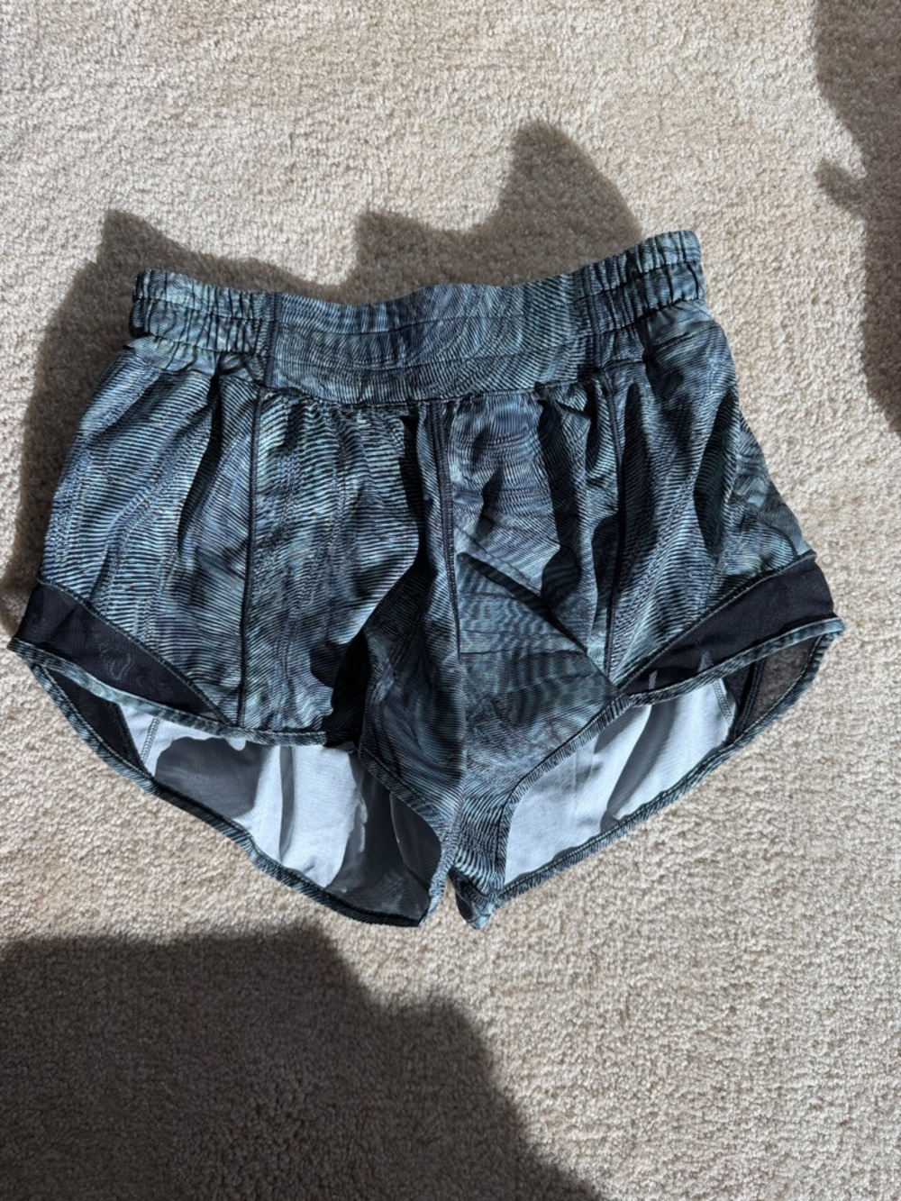 lululemon athletica Teal-Gray Textured Athletic Shorts